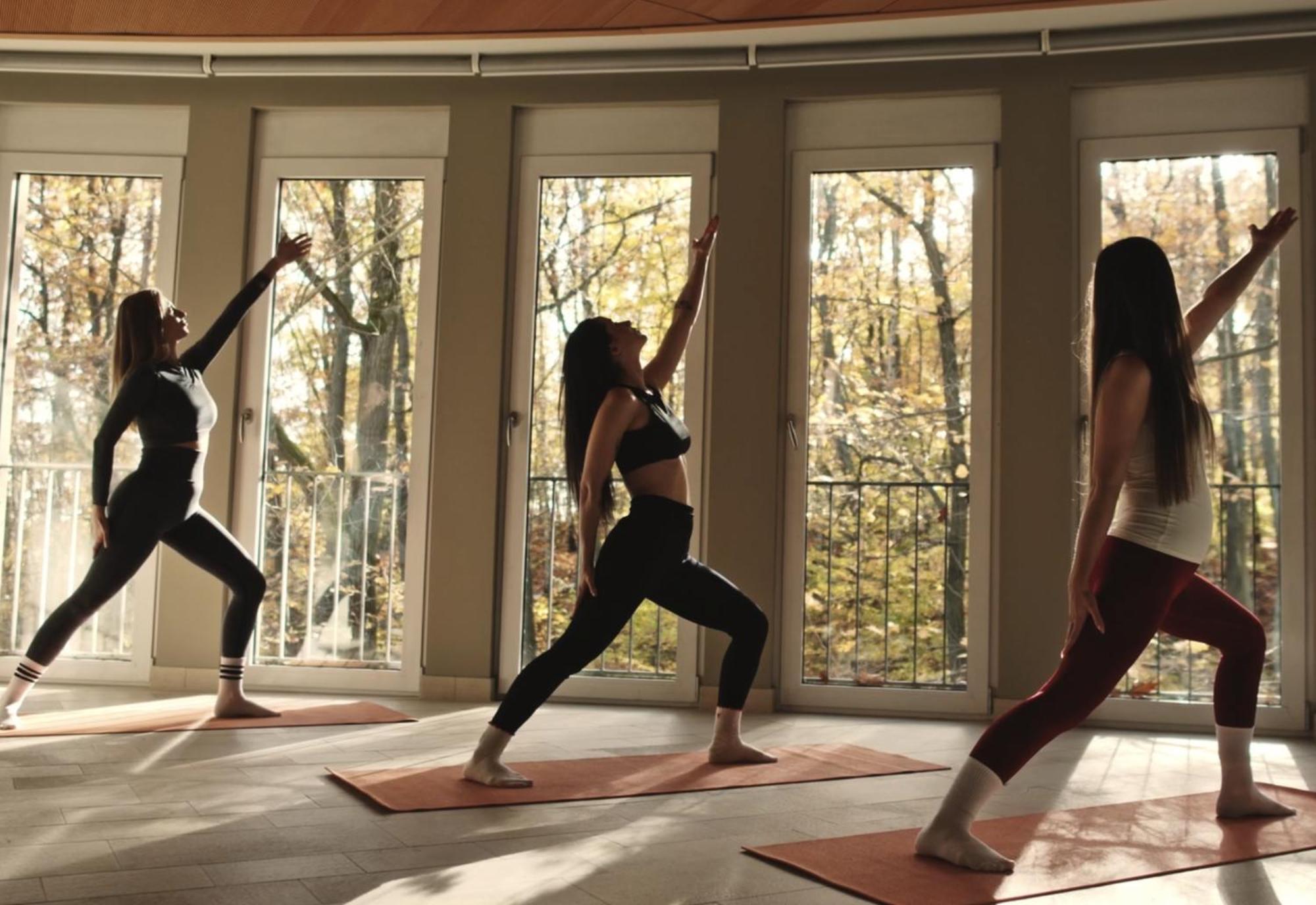 Precise Resort Bad Saarow Bagian luar foto A yoga class